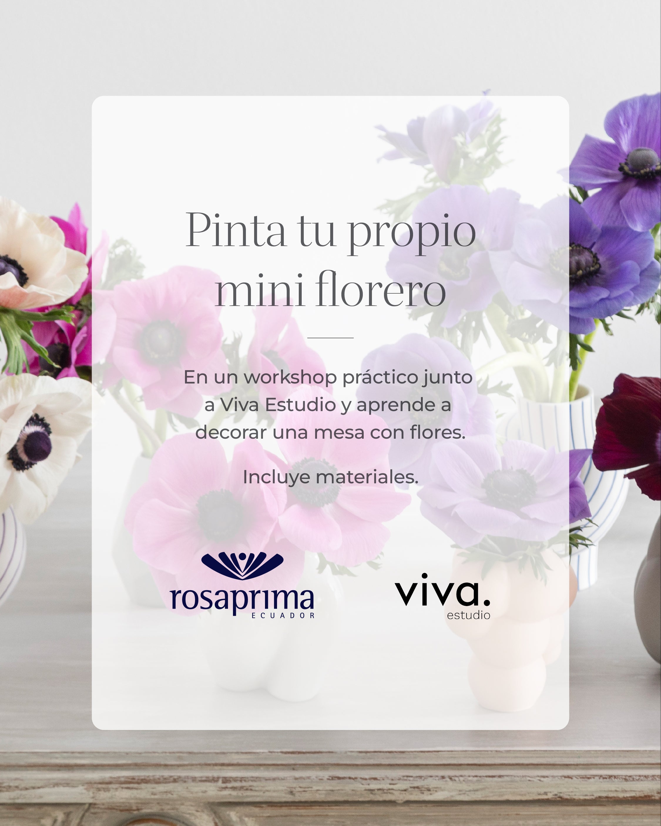 Workshop: Mini floreros en cerámica y flores