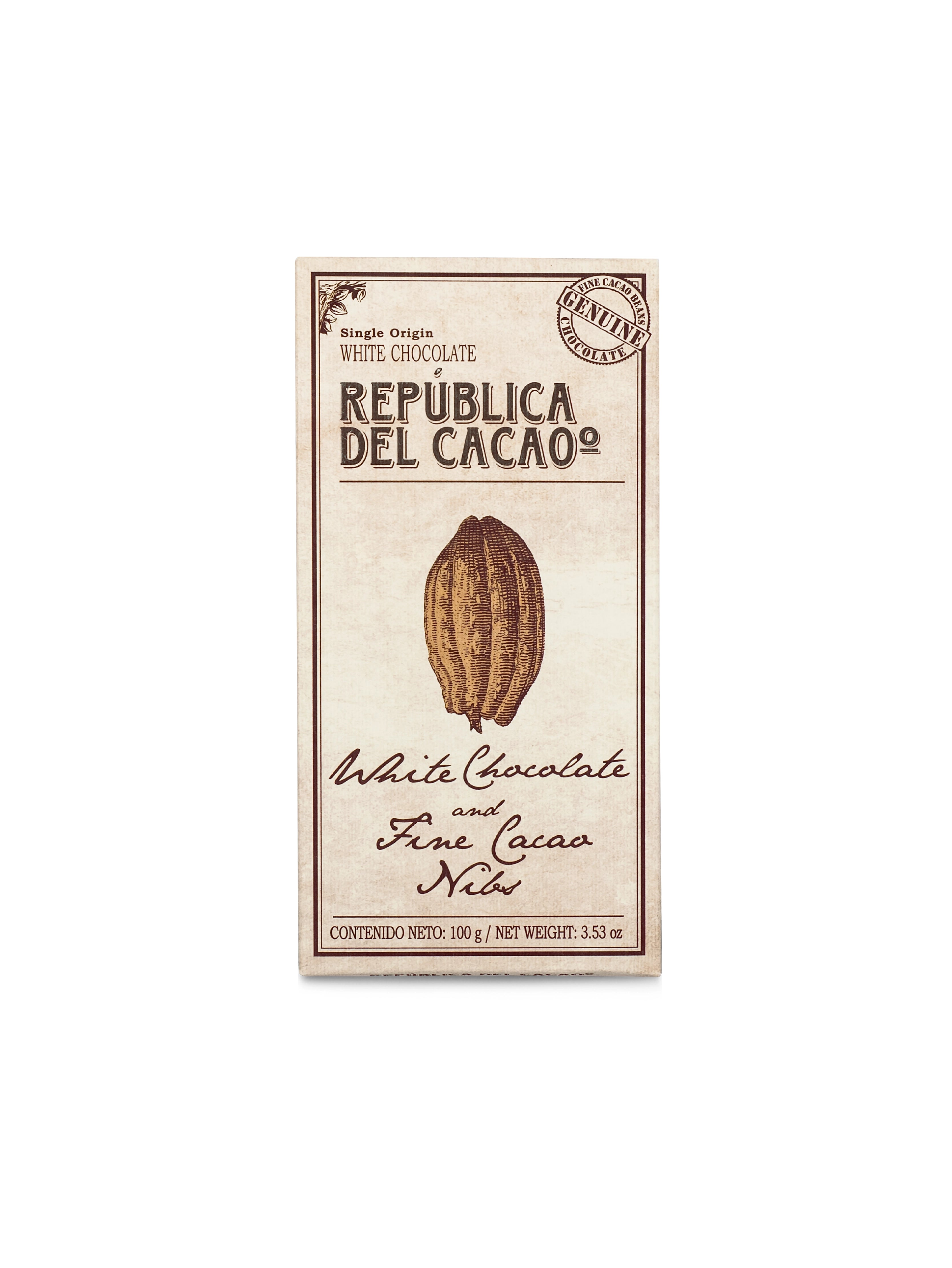 Chocolate Blanco con Nibs de Cacao