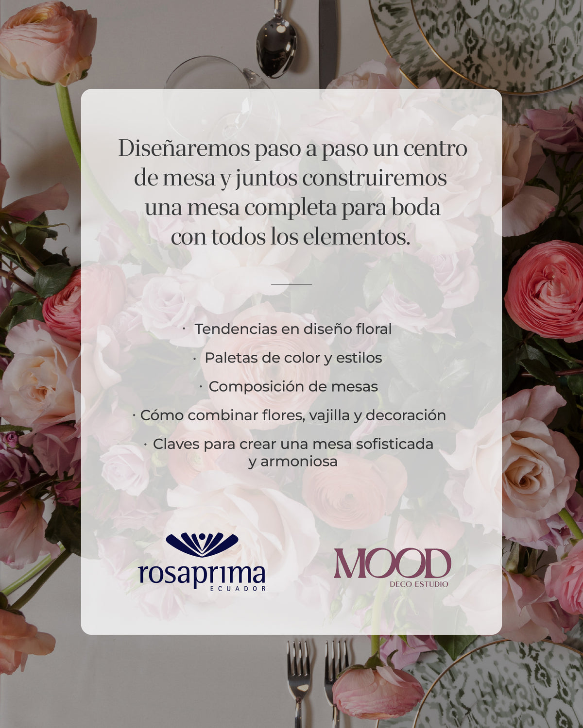 Workshop Decoración de Mesas para Bodas