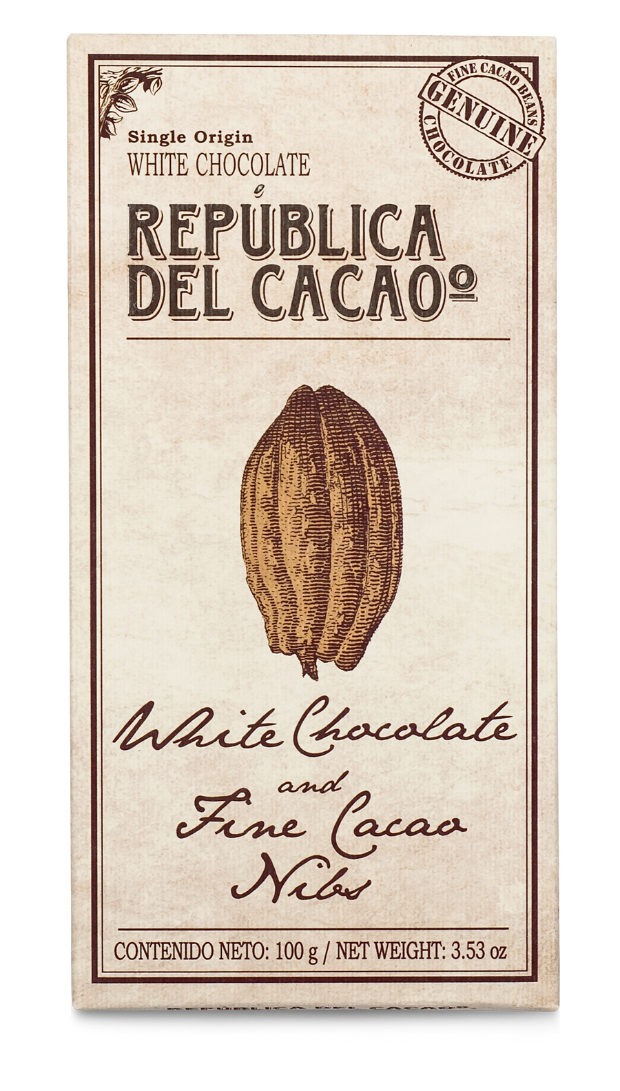 Chocolate Blanco con Nibs de Cacao